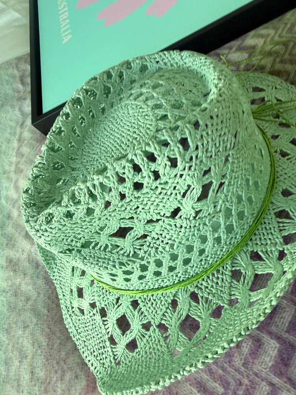 Mint cowboy hat