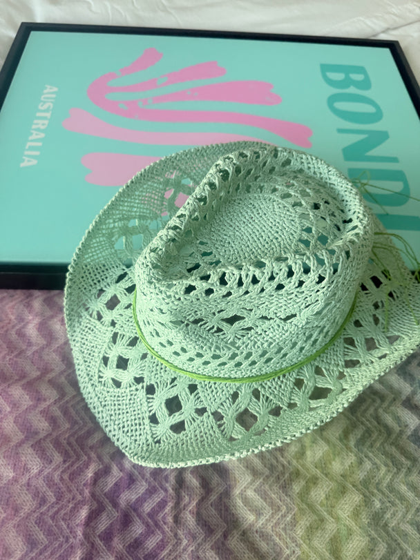 Mint cowboy hat
